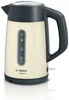 bosch twk4p437 bollitore elettrico 1,7 l 2400 w beige, nero