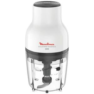 moulinex dj520110 macinacaffè essential, tritatutto da 300 w, ciotola da 400 ml, 4 lame in acciaio inox, mini frullatore per carne, tagliaverdure