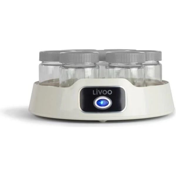 livoo - yogurt maker - dop180g - 14 vasetti in vetro con coperchio a vite - capacità per vasetto: 170ml