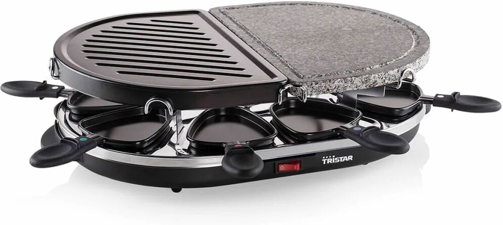 tristar griglia in pietra per raclette per 8 persone ra-2946 1200 w