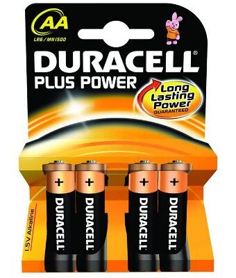Duracell Batterie alcaline stilo plus aa conf. 4pz