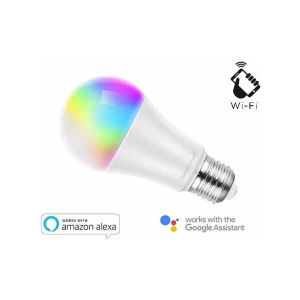 homcloud lampada led smart ee-11we27 rgb + bianco e27 cct dimmerabile wifi -...