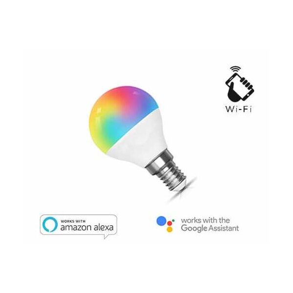 homcloud lampada led smart ee-45we14g rgb + bianco caldo e14 g45 dimmerabile...