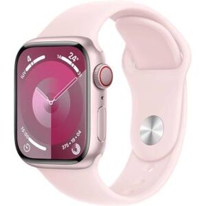 Apple watch serie 9 cell 41mm aluminium pink sport band light pink ...