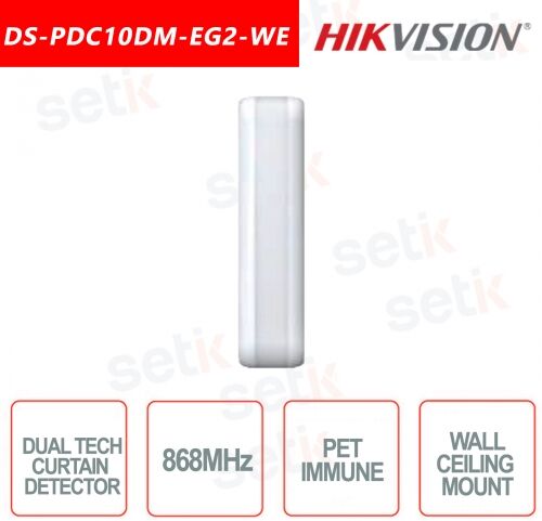 Hikvision ds-pdc10dm-eg2-we rilevatore a tenda a doppia tecnologia ...