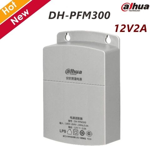 Dahua pfm300 alimentatore stabilizzato switching 12v 2a 24w singola...