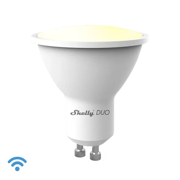 Shelly · Plug &amp; Play · "Duo GU10" · Lampada LED · WLAN