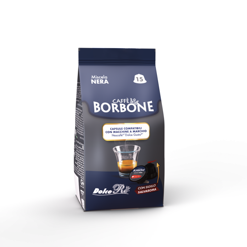 Caffè Borbone Miscela NERA Dolce Gusto Capsule Dolce RE : Capsule Dg 360 Capsule