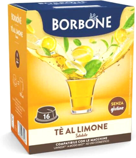 Caffè Borbone THE AL LIMONE Capsule Compatibili A Modo Mio : Confezione da Capsule 16 Capsule