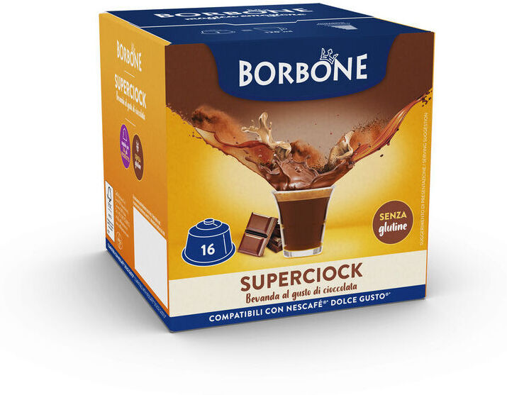 Caffè Borbone SUPERCIOK Cioccolato Capsule Compatibili Dolce Gusto : Confezione da Capsule 16 Capsule