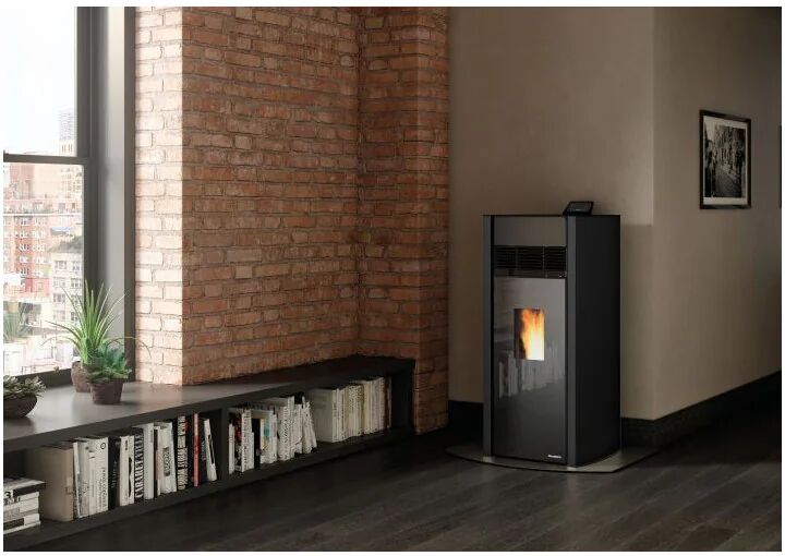 stufa a pellet aria palazzetti ecofire bianca lux 12 kw (805804172)