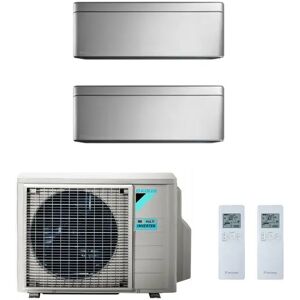 Condizionatore Daikin Stylish New Total Silver Dual Split 9000+12000 Btu Inverter R32 2Mxm50M A+++/A++ Wifi (STYLISH 2MXM50M 9+12)