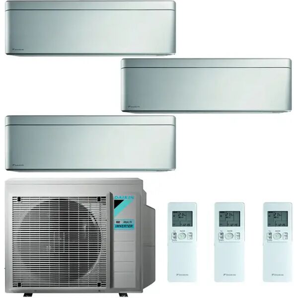 condizionatore daikin stylish new total silver trial split 7000+7000+7000 btu inverter r32 3mxm52n a+++ wifi (stylish 3mxm52n 7+7+7)