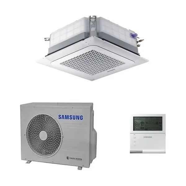 condizionatore samsung cassetta a 4 vie mini windfree monosplit 9000 btu inverter ac026rnndkg a++ r32 (ac026rxadkg + ac026rnndkg)