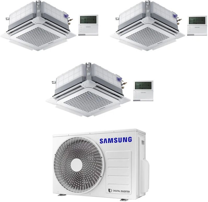 condizionatore samsung cassetta a 4 vie mini windfree 12000+12000+12000 btu inverter aj068txj3kg a++ r32 (aj068txj3kg 12+12+12)