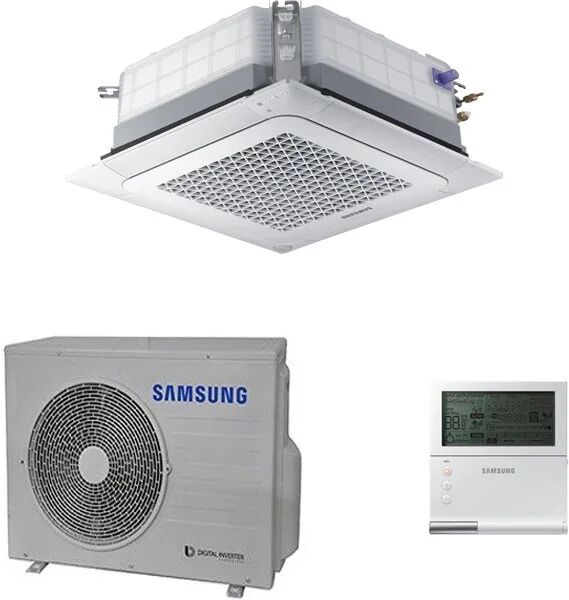 condizionatore samsung cassetta a 4 vie mini windfree monosplit 12000 btu inverter ac035rnndkg  a++ r32 (ac035rxadkg + ac035rnndkg)