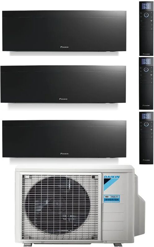 Condizionatore Daikin Emura Black Trial Split 7000+12000+18000 Btu Inverter R32 3Mxm68 A++ Wifi (3MXM68 7+12+18)