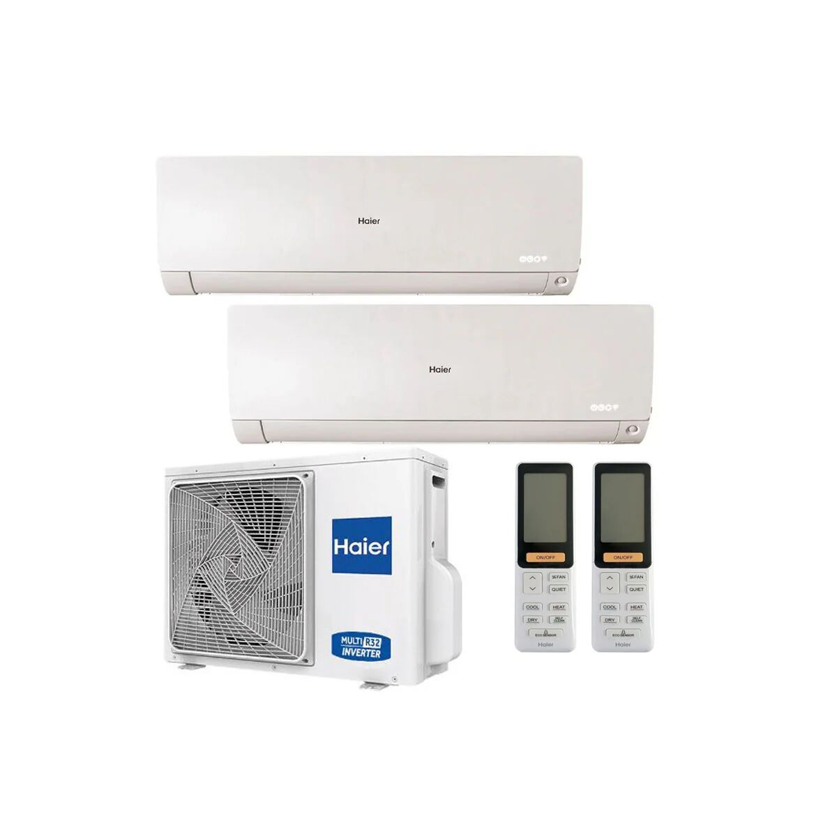 Condizionatore Haier Flexis Plus Dual Split 7000+12000 Btu Inverter R32 2U50S2Sm1Fa A++ Wifi (2U50S2SM1FA 7+12)