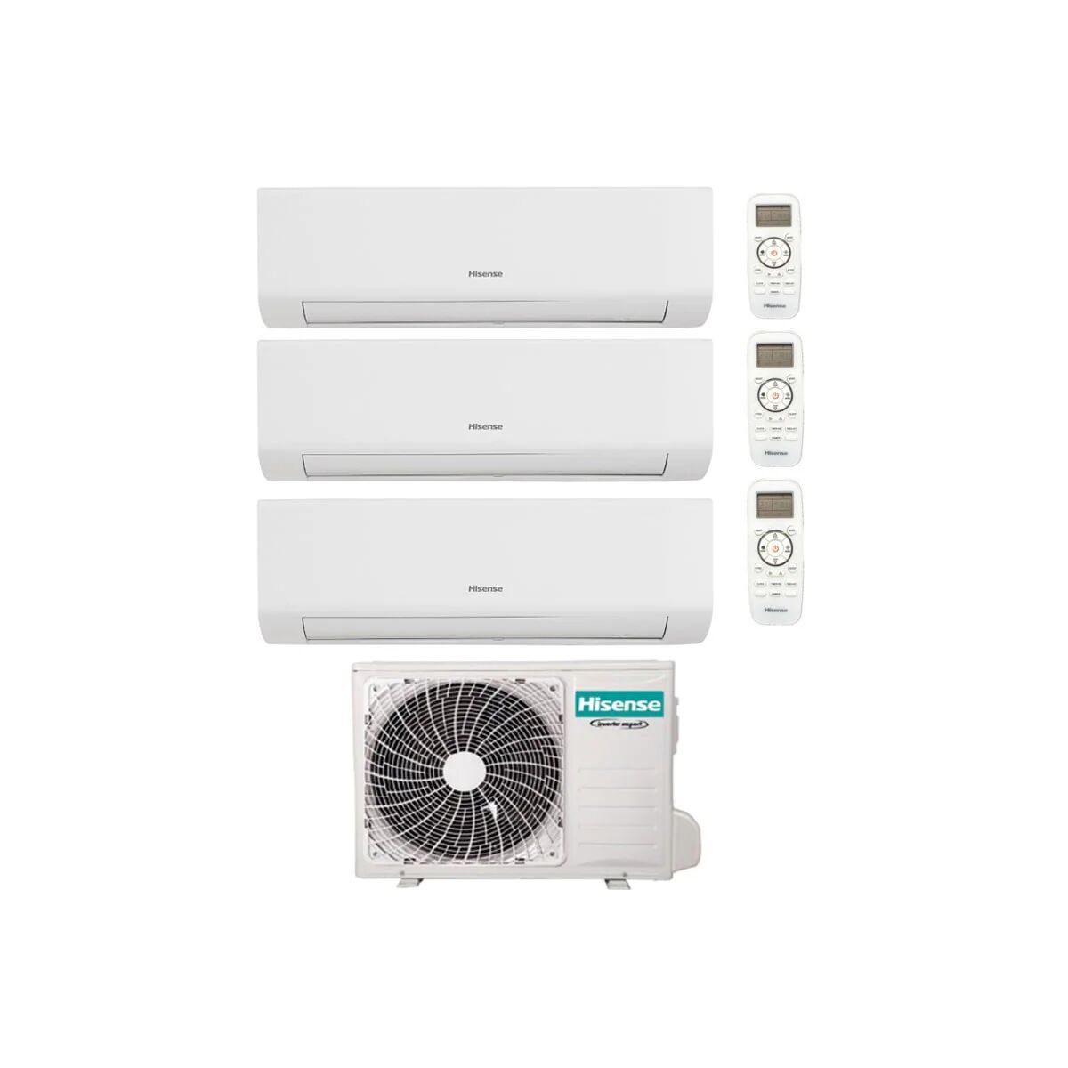 Condizionatore Hisense Energy Ultra Trial Split 9000+9000+9000 Btu Inverter R32 3Amw52U4Rja A++ Wifi (3AMW52U4RJ 9+9+9)