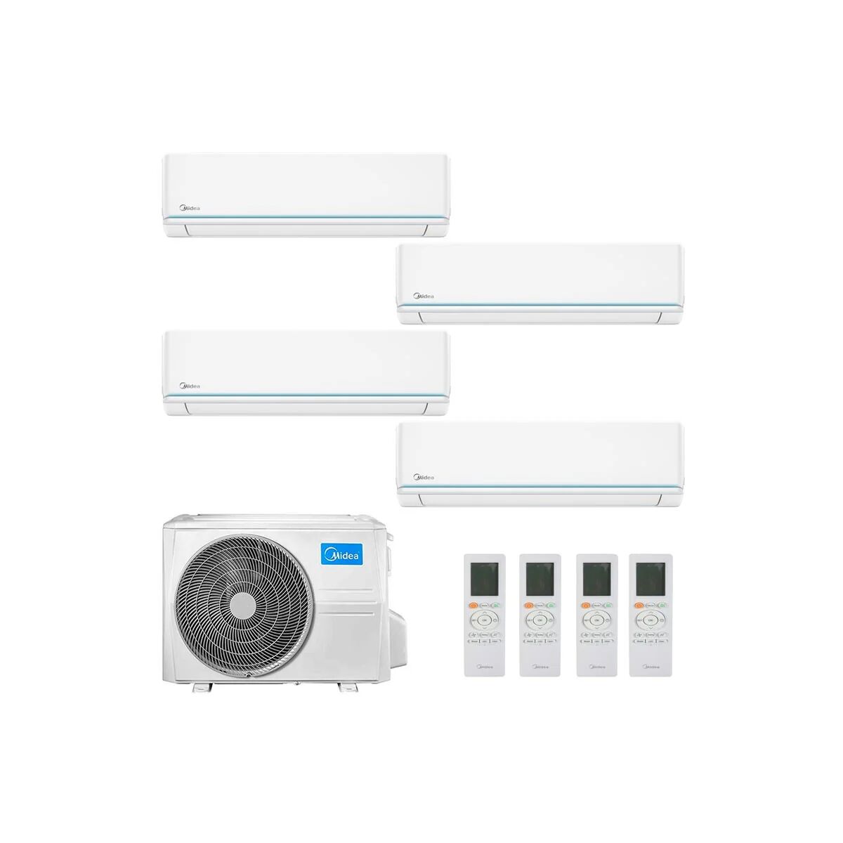 Condizionatore Midea Evolution Quadri Split 9000+9000+12000+12000 Btu Inverter R32 M4Ob-36Hfn8-Q A++ (M4OB-36HFN8-Q 9+9+12+12)