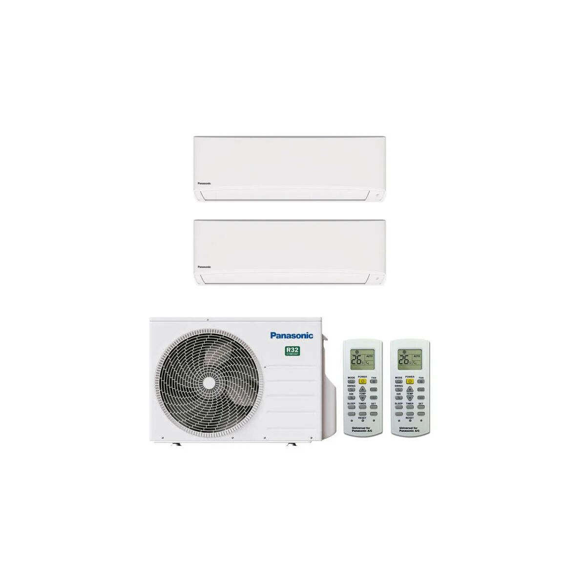 Condizionatore Panasonic Tz Dual Split 7000+12000 Btu Inverter R32 Cu-2Tz50Tbe A++/A+ (TZ CU-2TZ50TBE 7+12)