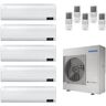 Condizionatore Samsung Windfree Avant Penta Split 7000+7000+12000+12000+18000 Btu Inverter R32 Aj100 A++/A+ Wifi (AVANT AJ100T 2 x 7 +2 x 12 + 18)