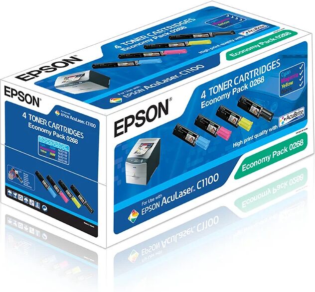 Epson Economy Pack (4 toner NCMG + 10 ff carta) [C13S050268]