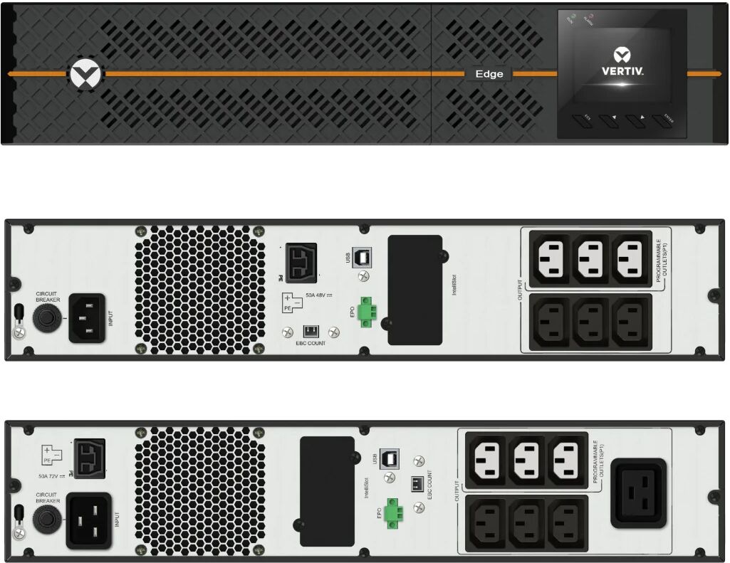 Vertiv Gruppo di continuità  Liebert UPS Edge, 3300VA 2700W, Line Interactive, AVR, montaggio Tower/Rack [EDGE-3000IRT2UXL]