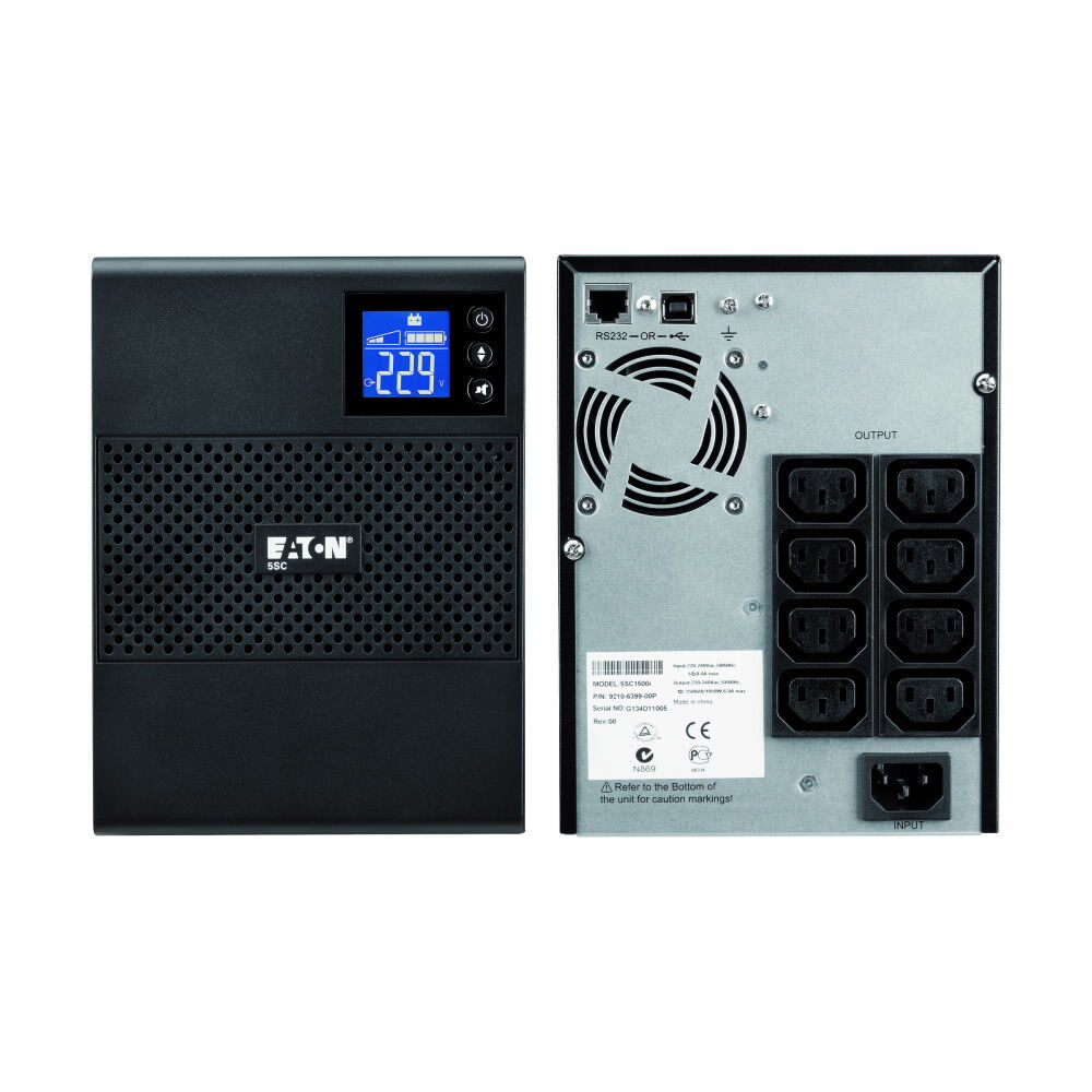 Eaton 5SC1500IBS gruppo di continuità (UPS) A linea interattiva 1,5 kVA 1050 W 8 presa(e) AC [5SC1500IBS]