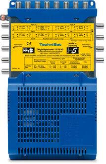 TechniSat Set-top box TV  GigaSystem 17/8 G Satellite, Terrestre Blu, Giallo [0000/3271]