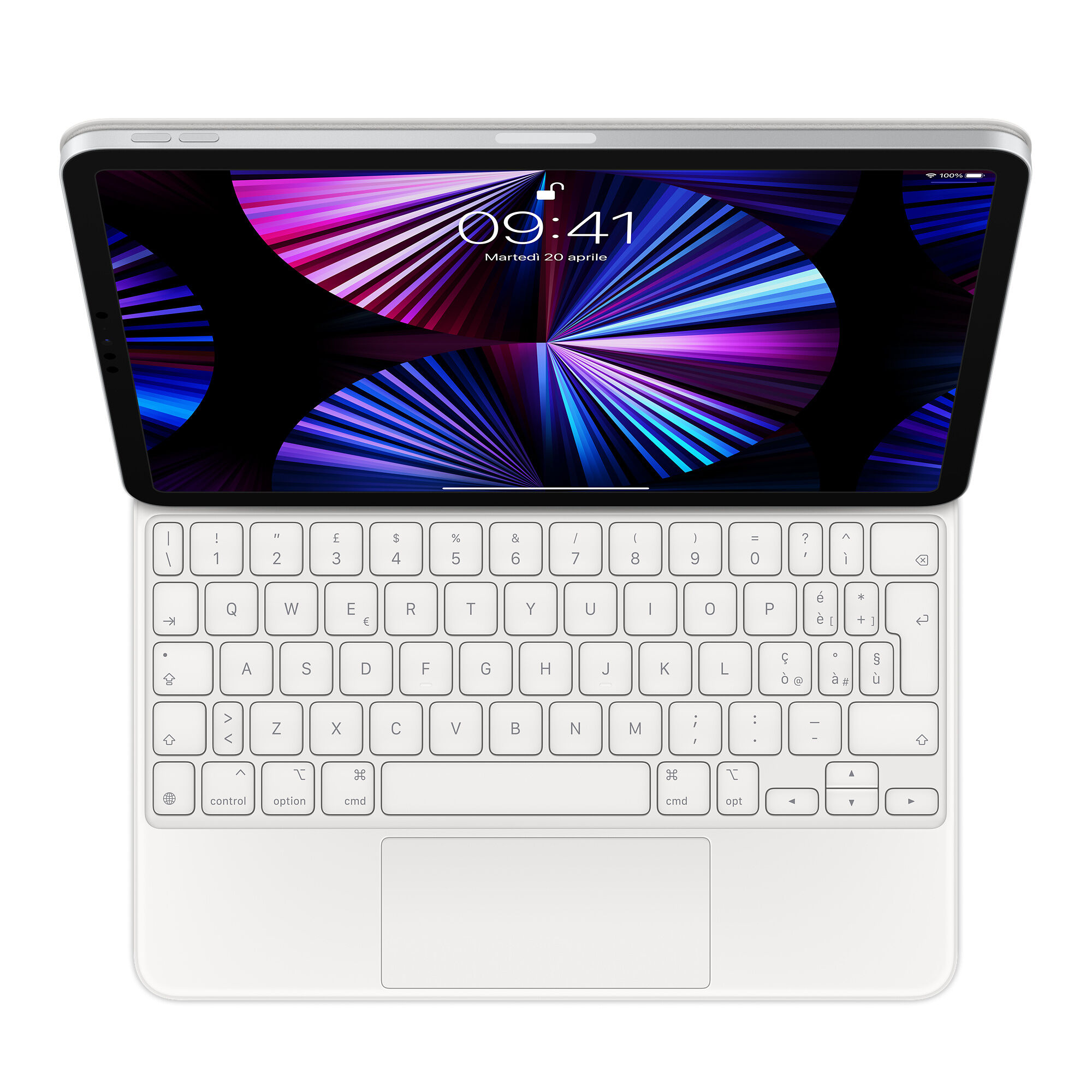 Apple Magic Keyboard per iPad Pro 11" (quarta generazione) e Air (quinta generation) - Italiano Bianco [MJQJ3T/A]