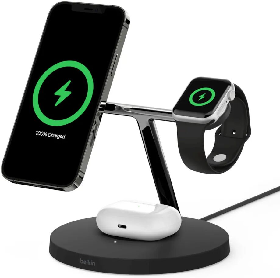 Belkin Caricabatterie  BOOST↑CHARGE PRO Auricolare, Smartphone, Orologio intelligente Nero Carica wireless Interno [WIZ009MYBK]