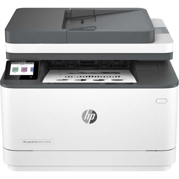 hp laserjet pro stampante multifunzione 3102fdw, bianco e nero, per piccole medie imprese, stampa, copia, scansione, fax, wireless; stampa da smartphone o tablet; fronte/retro; scansione fax [3g630f#b19]