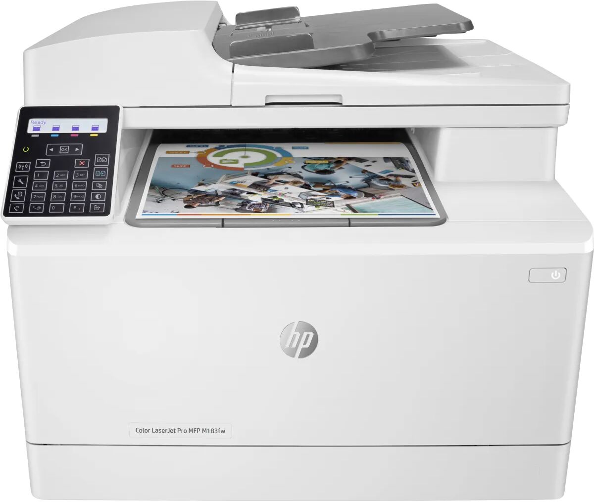 HP Color LaserJet Pro Stampante multifunzione M183fw, Colore, per Stampa, copia, scansione, fax, ADF da 35 fogli; Risparmio energetico; Funzionalità di sicurezza avanzate; Wi-Fi dual band [7KW56A#B19]