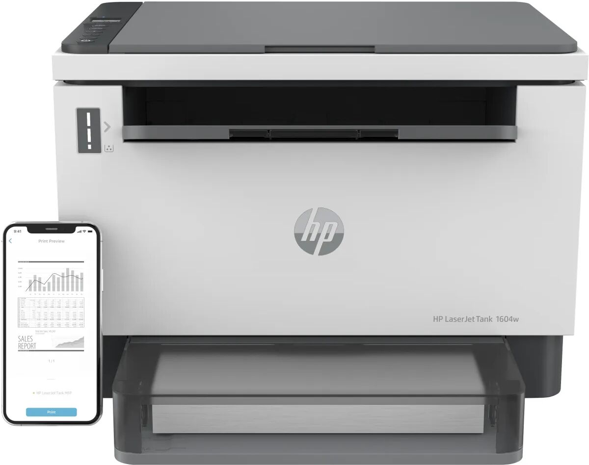 HP LaserJet Stampante multifunzione Tank 1604w, Bianco e nero, per Aziendale, Stampa, copia, scansione, Scansione verso e-mail; scansione PDF