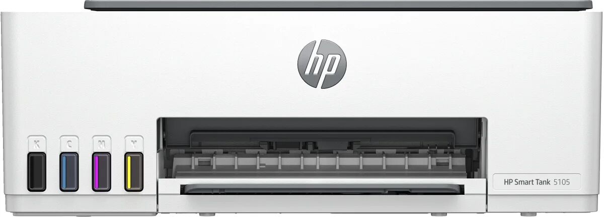 HP Smart Tank Stampante multifunzione 5105, Colore, per Abitazioni e piccoli uffici, Stampa, copia, scansione, wireless; Serbatoio stampante (tank) grandi volumi di documenti; stampa da smartphone o tablet; Scansione su PDF [1F3Y3A#BHC]