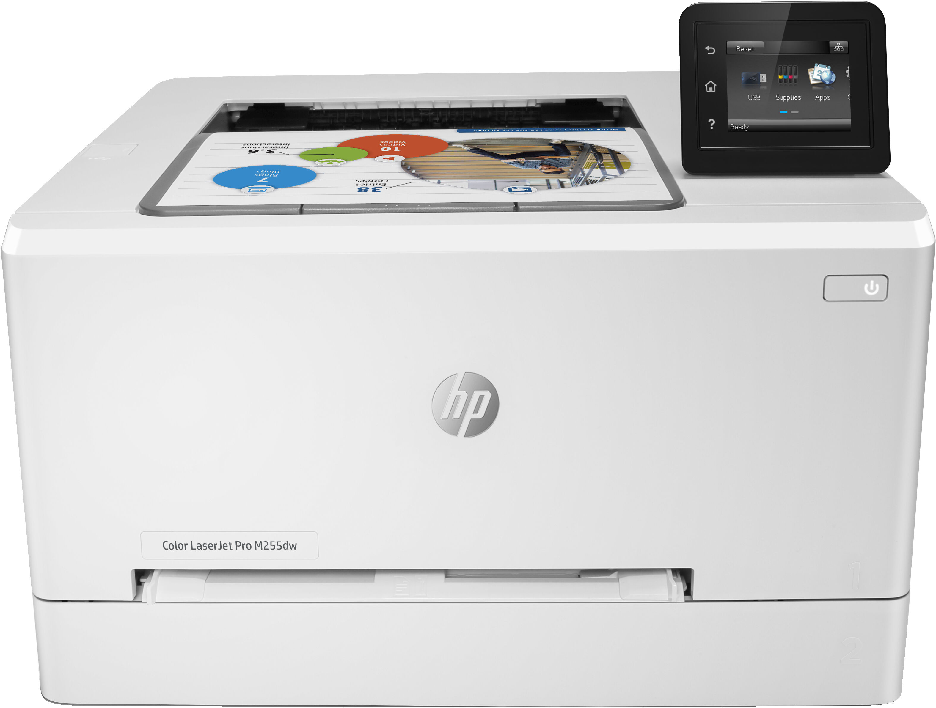 HP Stampante laser  Color LaserJet Pro M255dw, Colore, per Stampa, Stampa fronte/retro; risparmio energetico; avanzate funzionalità di sicurezza; Wi-Fi dual band [7KW64A]