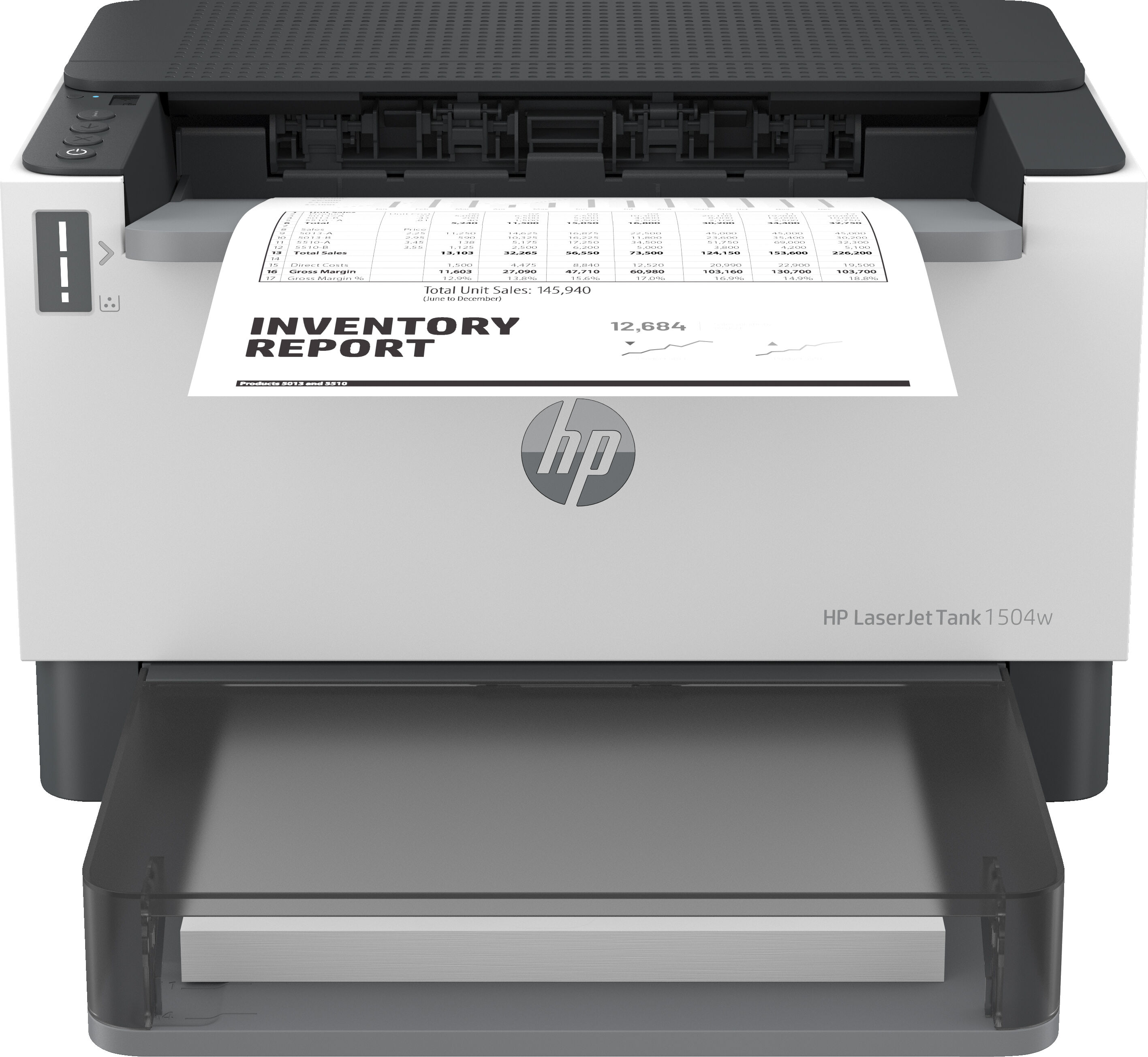 HP Stampante laser  LaserJet Tank 1504w, Bianco e nero, per Aziendale, Stampa, dimensioni compatte; risparmio energetico; Wi-Fi dual band [2R7F3A#B19]