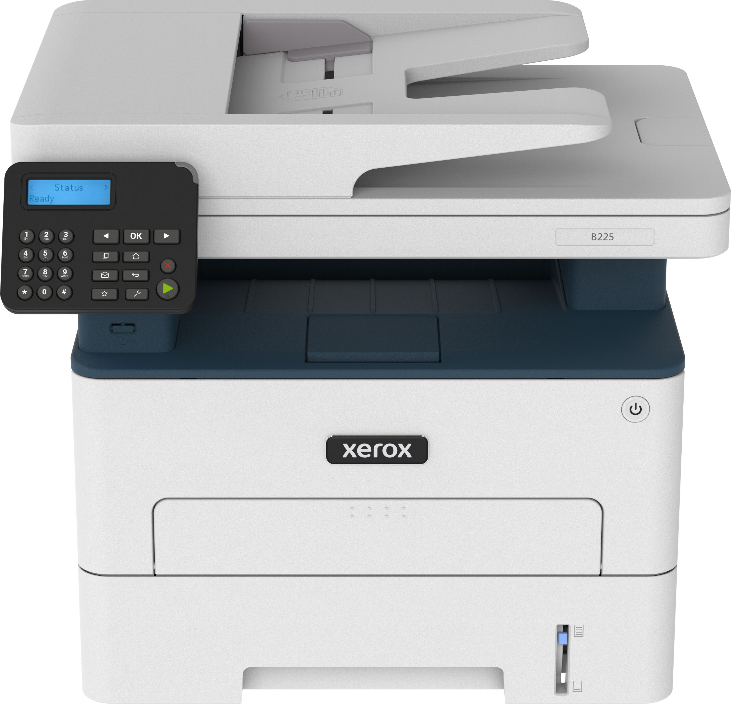 Xerox Multifunzione  B225 A4 34 ppm Copia/Stampa/Scansione fronte/retro wireless PS3 PCL5e/6 ADF 2 vassoi Totale 251 fogli [B225V_DNI]