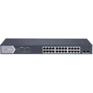 Hikvision DS-3E1526P-SI switch di rete Gestito L2 Gigabit Ethernet (10/100/1000) Supporto Power over (PoE) Nero [DS-3E1526P-SI]