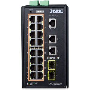 PLANET IGS-20160HPT switch di rete Gestito L2/L3 Gigabit Ethernet (10/100/1000) Supporto Power over (PoE) Nero [IGS-20160HPT]