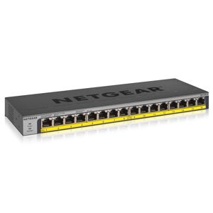 Netgear Switch di rete  GS116LP Non gestito Gigabit Ethernet (10/100/1000) Supporto Power over (PoE) Nero [GS116LP-100EUS]