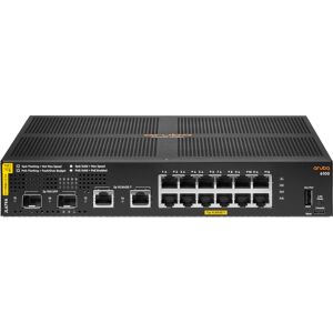 HP Switch di rete Aruba 6100 12G Class4 PoE 2G/2SFP+ 139W Gestito L3 Gigabit Ethernet (10/100/1000) Supporto Power over (PoE) 1U Nero [JL679A#ABB]