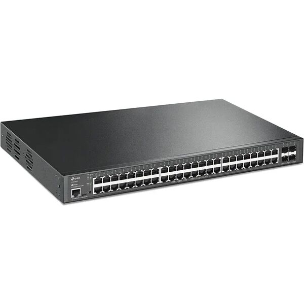 tp-link tl-sg3452xp switch di rete gestito l2+ gigabit ethernet (10/100/1000) supporto power over (poe) 1u nero [tl-sg3452xp]