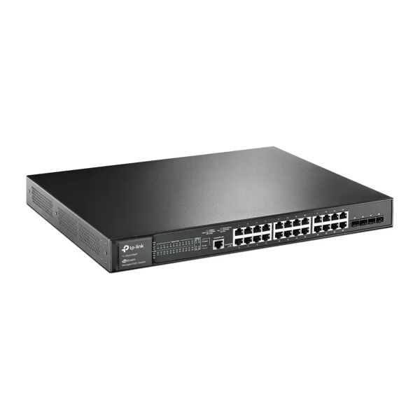 tp-link jetstream tl-sg3428mp switch di rete gestito l2+ gigabit ethernet (10/100/1000) supporto power over (poe) 1u nero [tl-sg3428mp]