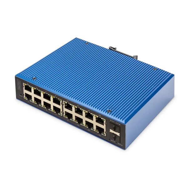 digitus switch di rete  gigabit ethernet poe gestito l2 industriale 16+2 porte [dn-651159]