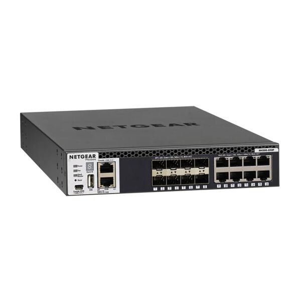 netgear switch di rete  m4300-8x8f gestito l3 10g ethernet (100/1000/10000) 1u nero [xsm4316s-100nes]