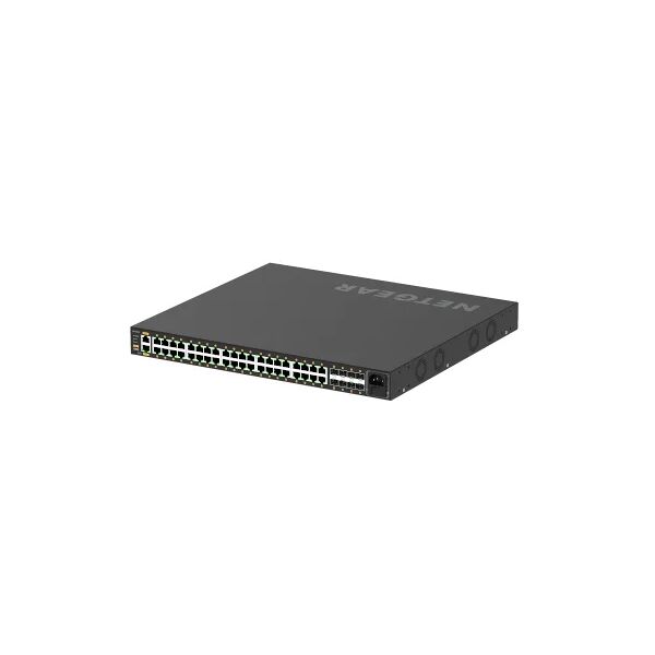 netgear gsm4248px-100eus switch di rete gestito l2/l3/l4 gigabit ethernet (10/100/1000) supporto power over (poe) nero [gsm4248px-100eus]