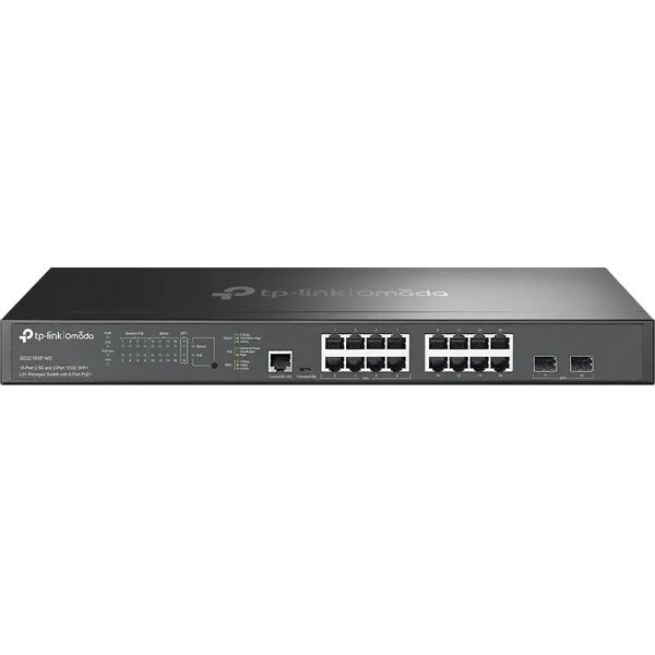 tp-link omada sg3218xp-m2 switch di rete gestito l2+ 2.5g ethernet (100/1000/2500) supporto power over (poe) 1u nero [sg3218xp-m2]