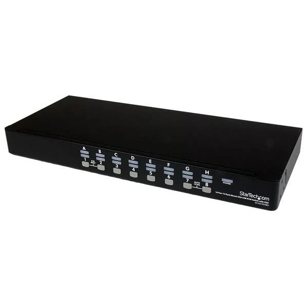 startech.com kit switch kvm usb montabile a rack 1u 16 porte con funzione osd e cavi [sv1631dusbuk]